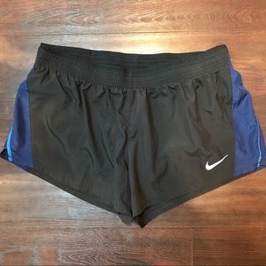 Black and Blue Nike Running Shorts